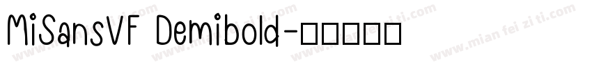 MiSansVF Demibold字体转换